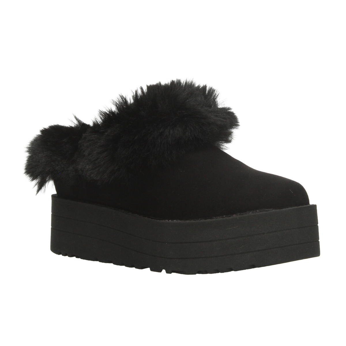 Zueco Rojo Cereza Dama Negro Pantufla Plataforma Casual Mujer, foto 2 de 10