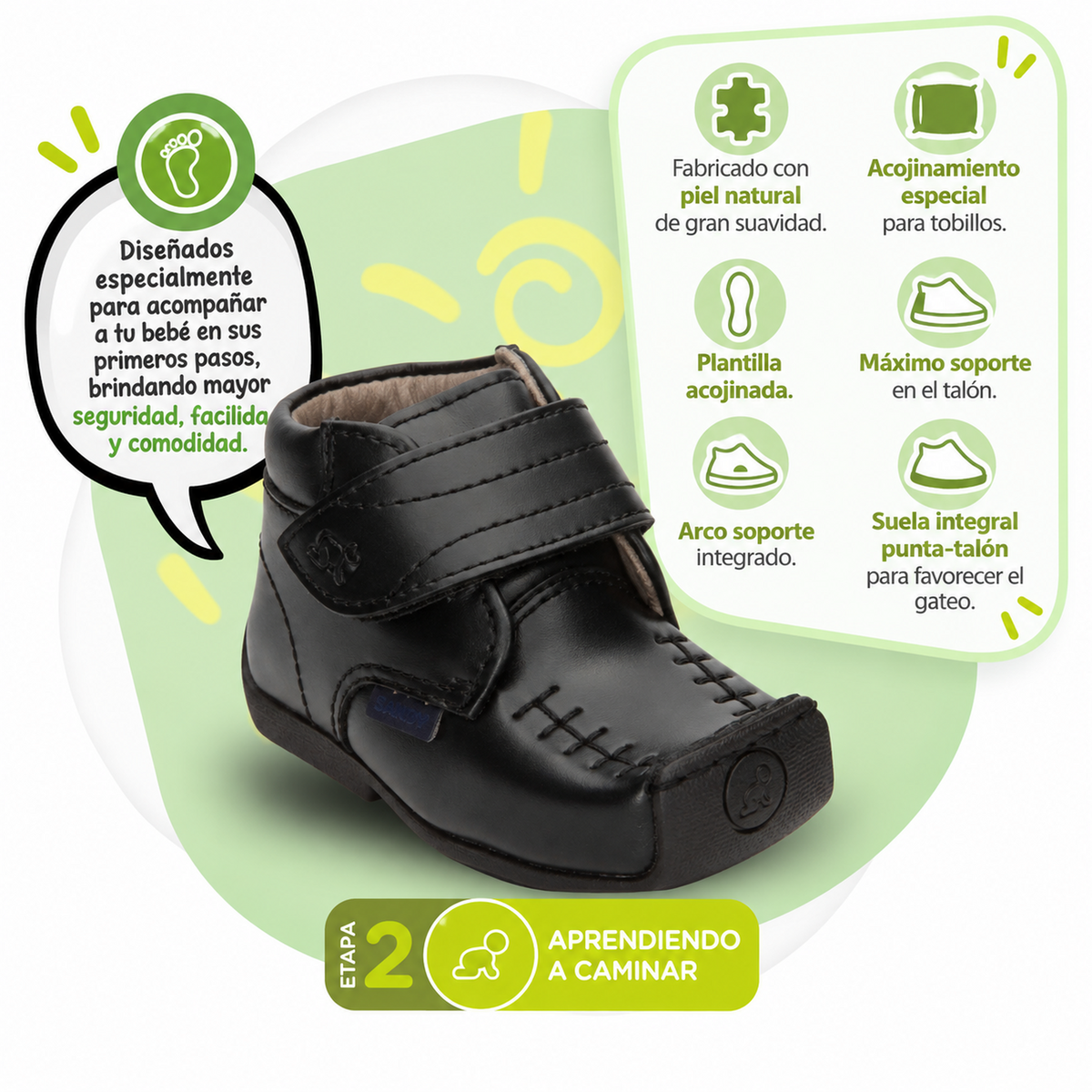 Zapato Pingo Negro para Niño T11-15 [PIN62], foto 2 de 10