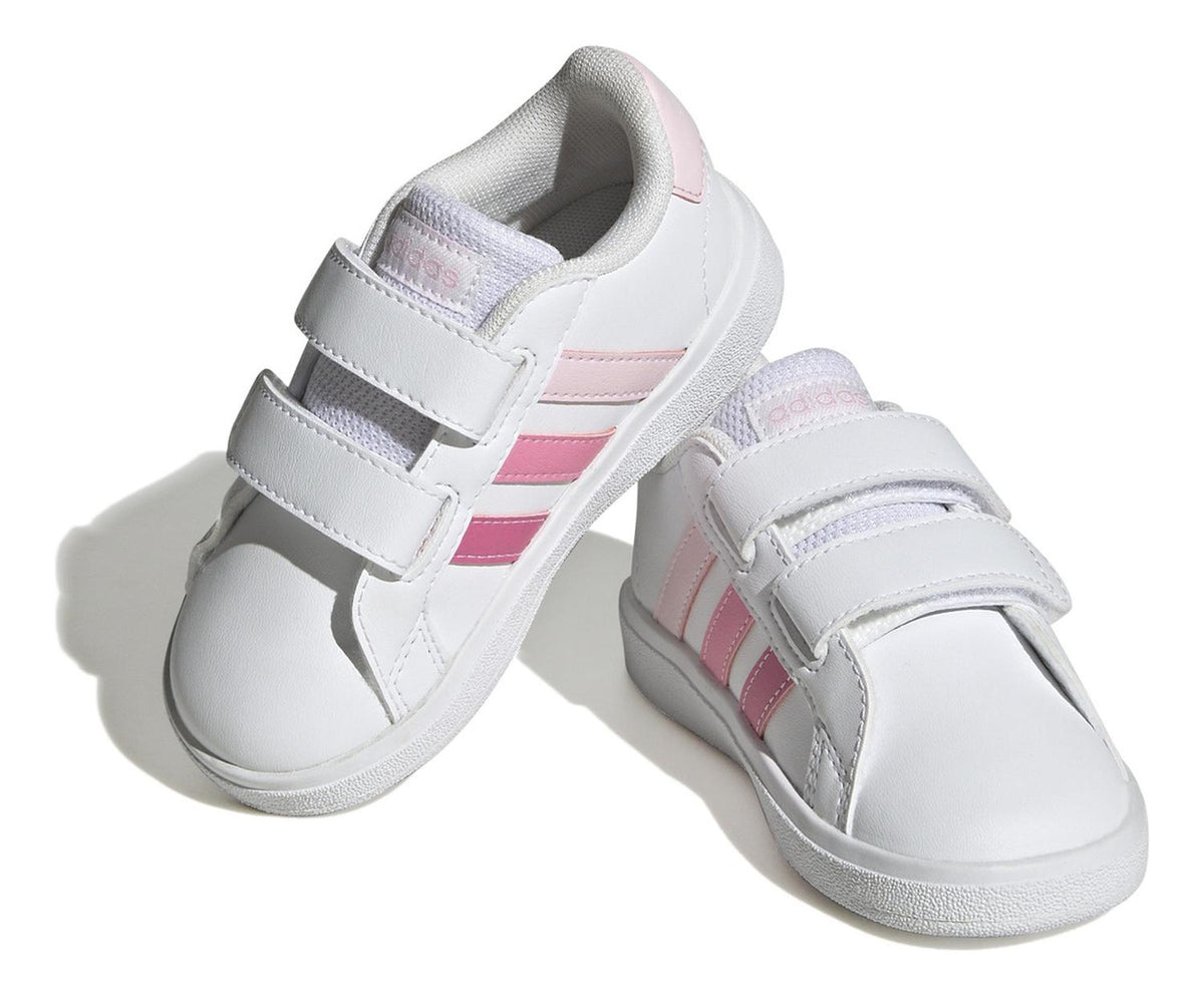 Tenis adidas Grand Court 2.0 Blanco Con Rosa Para Niña, foto 5 de 7