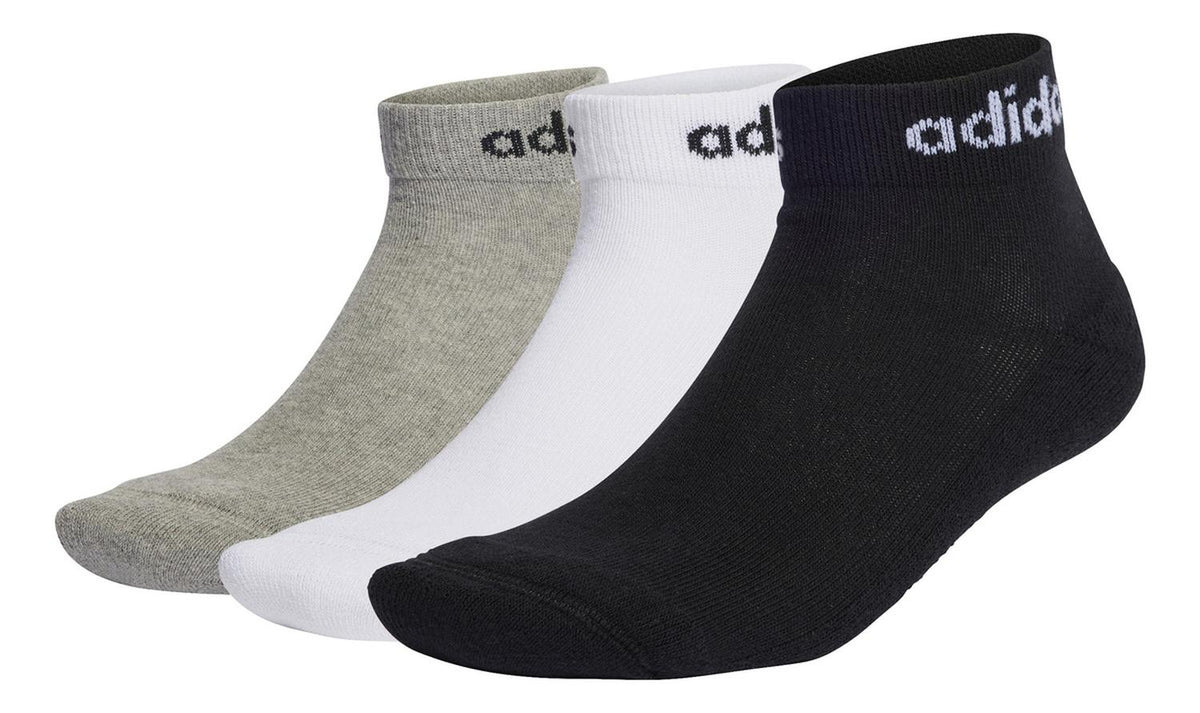 Calcetínes adidas Hombre Mid Cut Color Negro Gris Blanco, foto 1 de 1