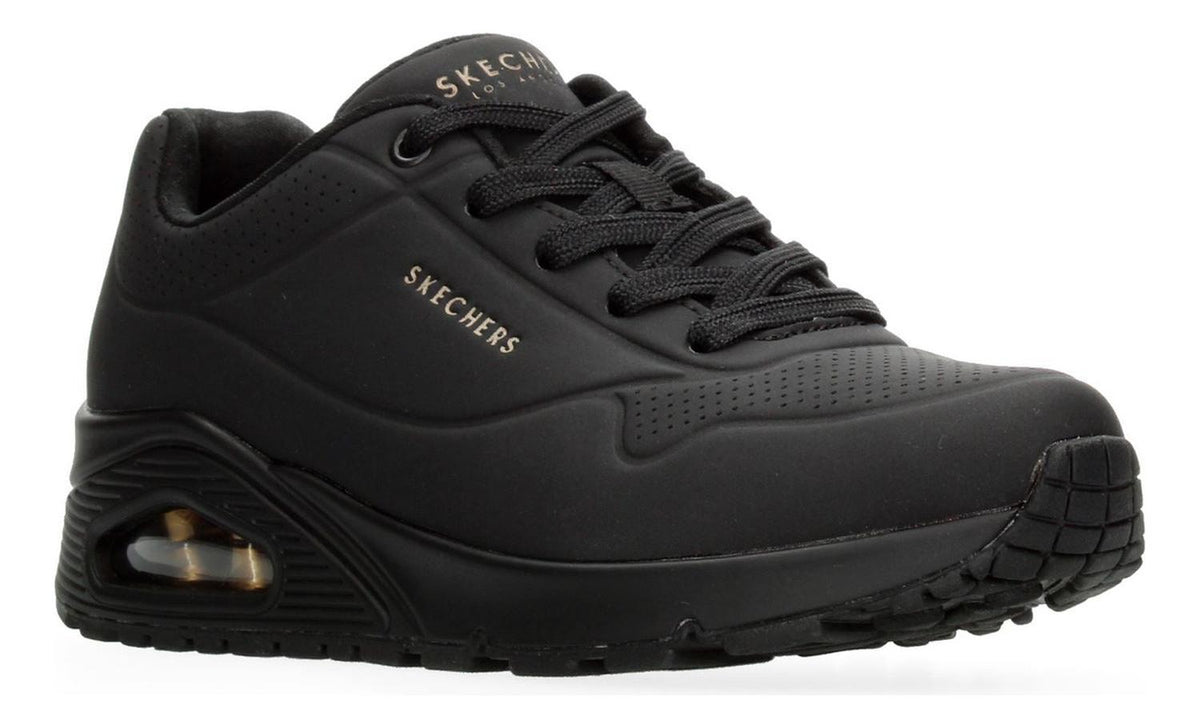 Tenis Skechers Negro Mujer Stand On Air Dama Cómodo Ligero Con Cintas Valvula De Aire Memory Foam, foto 6 de 8
