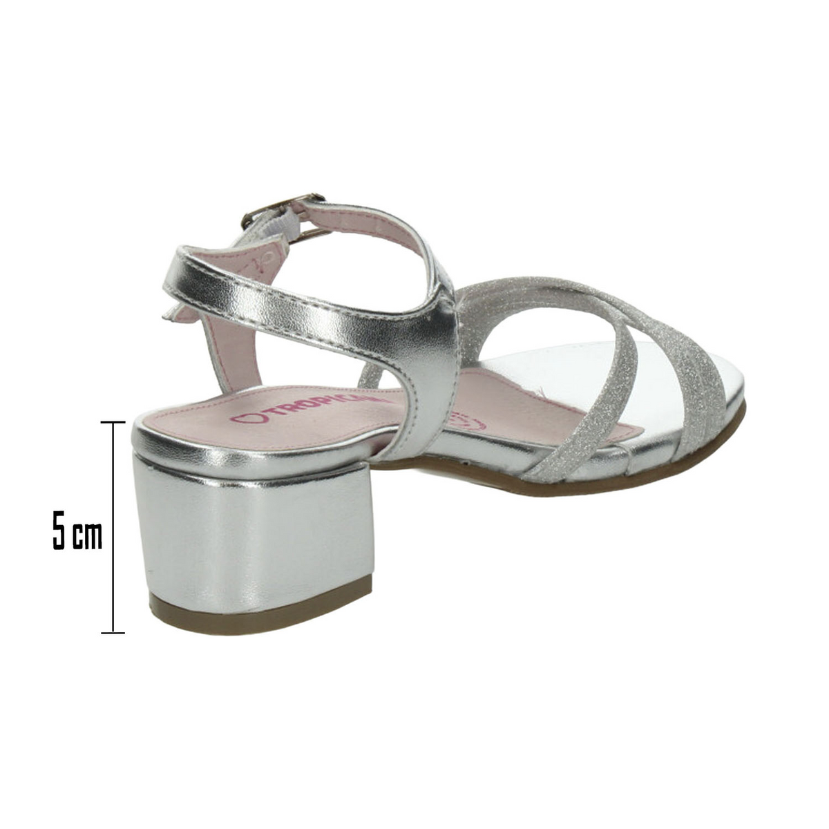Sandalias Tropicana Niña Plateado Casual Infantil T22-26, foto 3 de 10