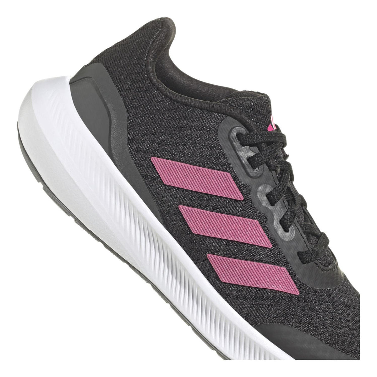 Tenis Para Correr Mujer Jr. Runfalcon 3.0 Negro Rosa Fucsia Original Sports Running Para Niña, foto 4 de 10