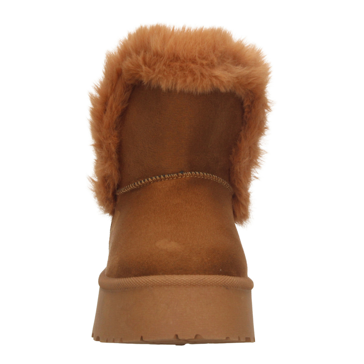 Botín Perugia Dama Camel Café Casual Invierno Peluche Mujer, foto 6 de 10