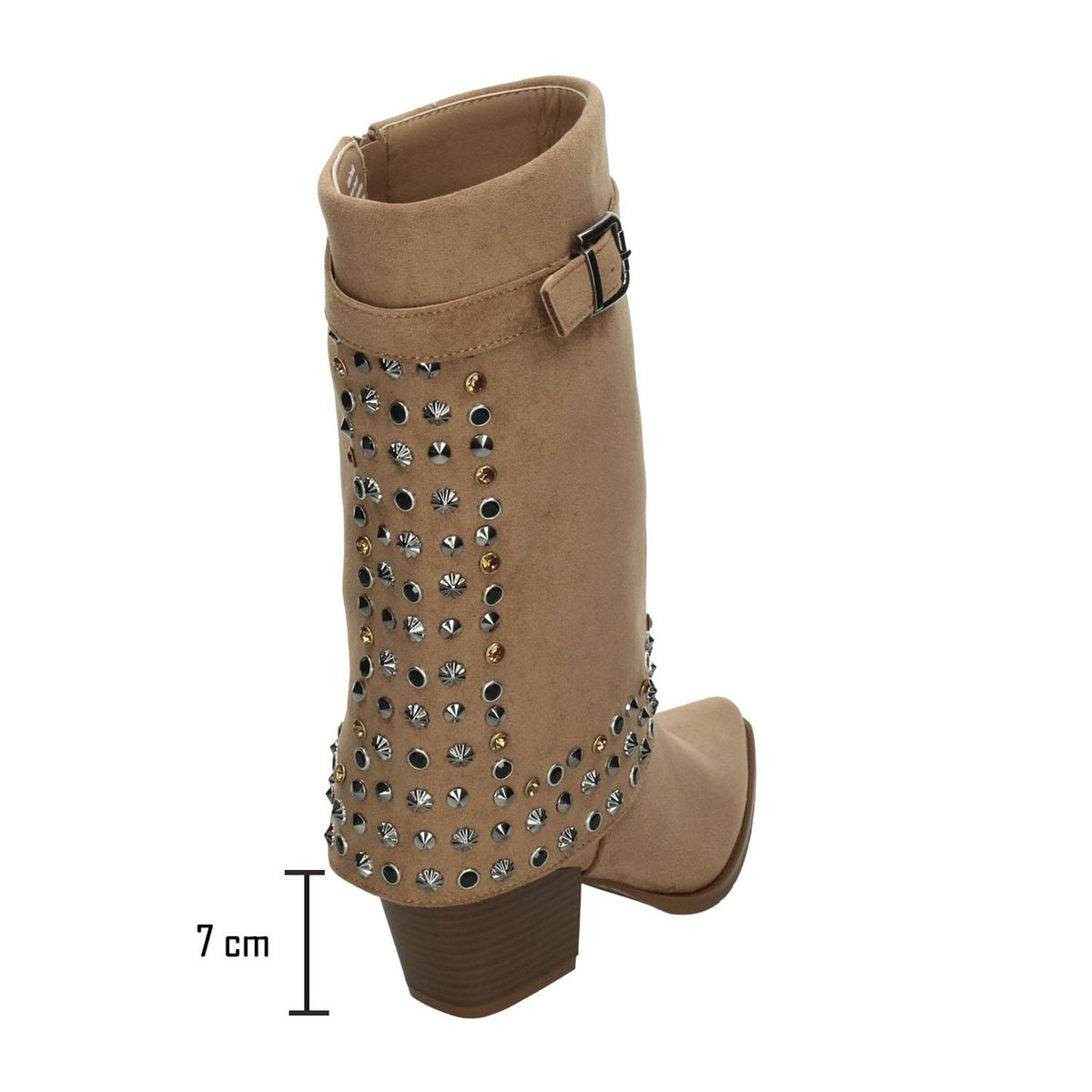 Bota Perugia Dama Beige Casual Pedreria Vaquera Mujer, foto 3 de 10