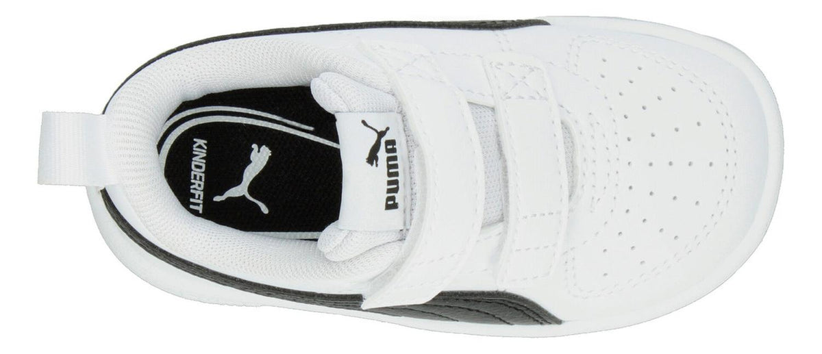 Tenis Para Niño Junior Puma Rickie V Originales Infantil Cómodo Casual Color Blanco Y Negro Deportiv, foto 8 de 10