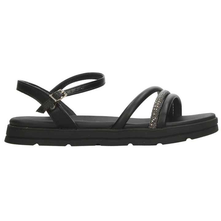 Sandalias Moleca Dama Negro Casual Para Mujer