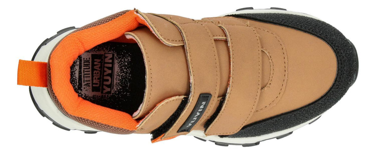 Bota Niño Yuyin Café Camello Cómodo Segura Velcro Ajustable, foto 8 de 10