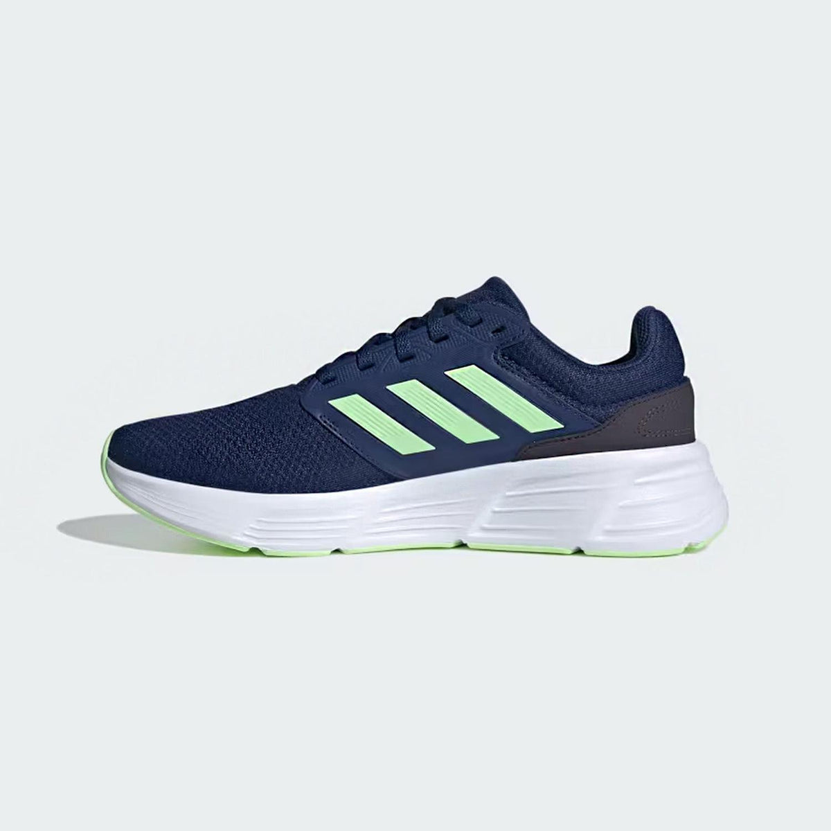 Tenis adidas Para Correr Hombre Galaxy 6 Azul Verde Fosforescente Deportivo Sports Running Cómodo, foto 4 de 10