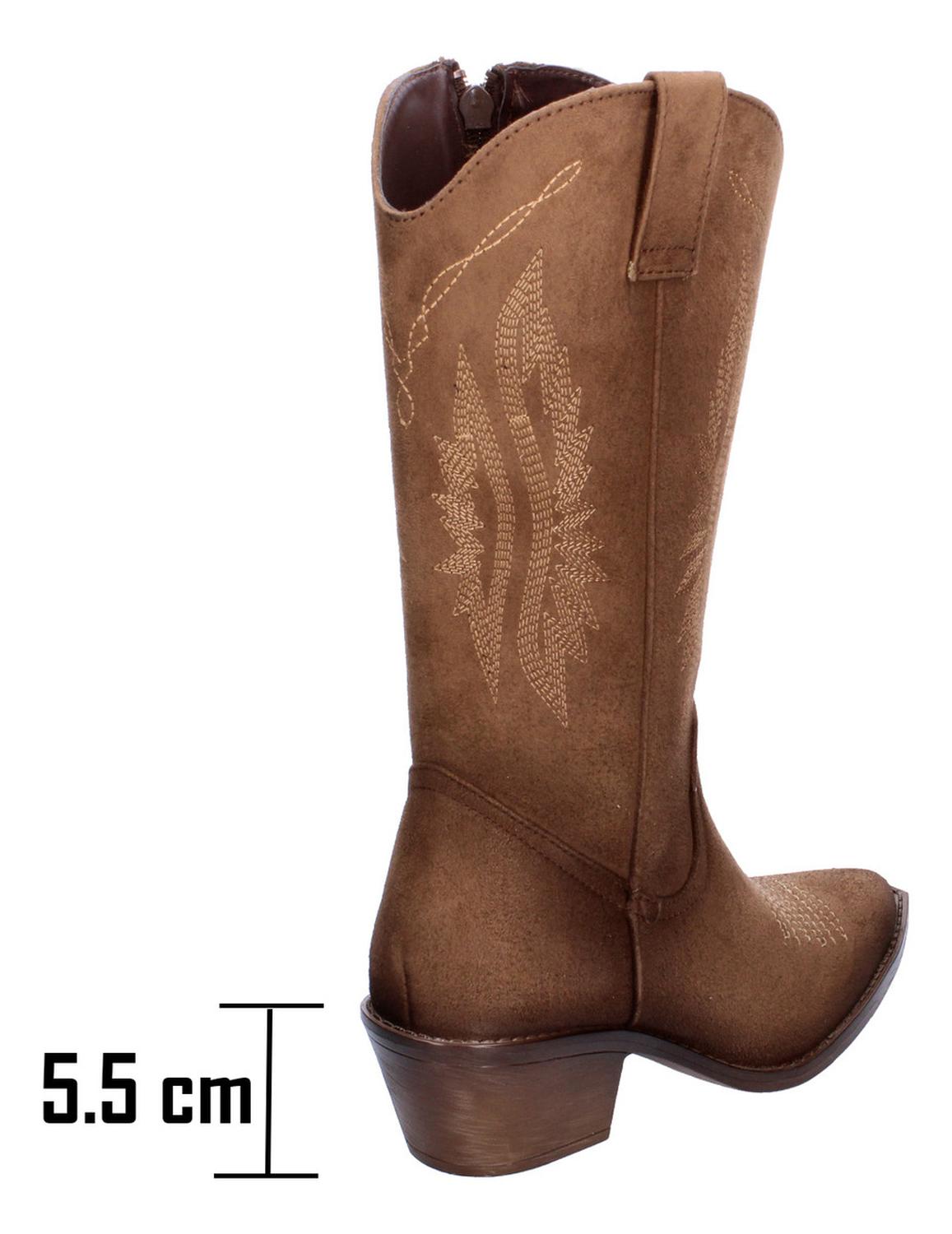 Bota Mujer Vaquera Cowboy Maquech Cafe Para Dama, foto 5 de 9