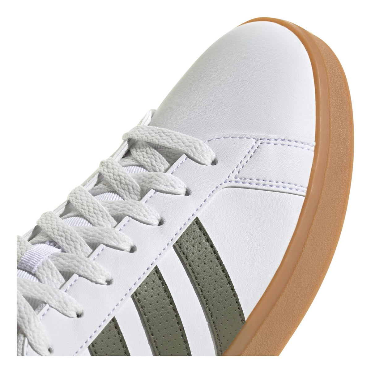 Tenis Blanco Hombre adidas Grand Court Base 2.0 Verde Casual Agujetas Ajustables Para Caballero, foto 5 de 10