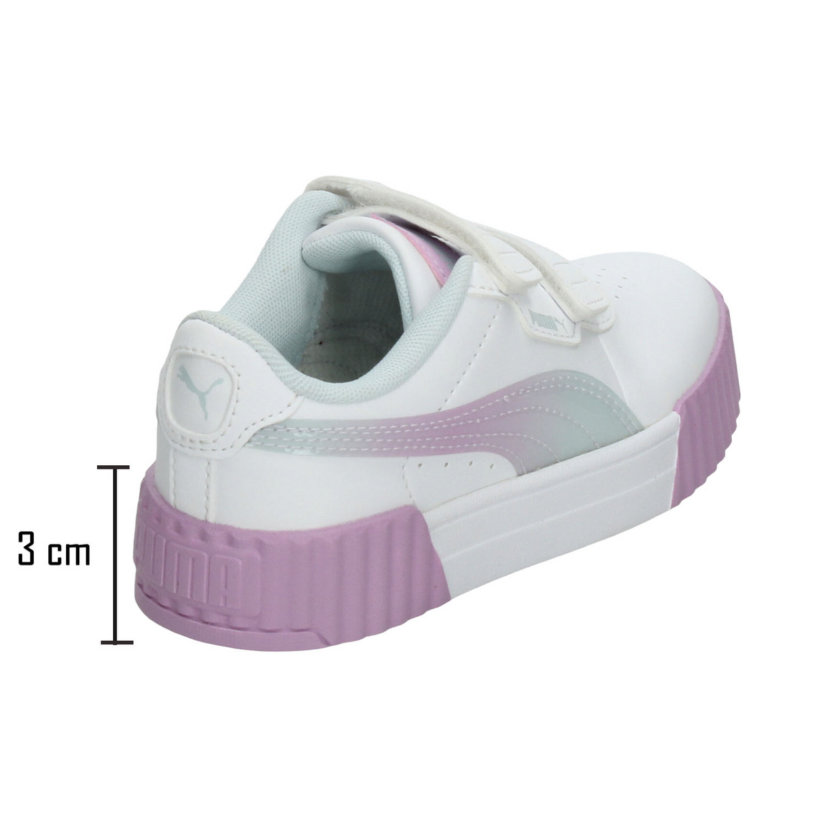 Tenis Puma Carina 3.0 Niña Blanco Casual Escolar Infantil T16-22, foto 3 de 10