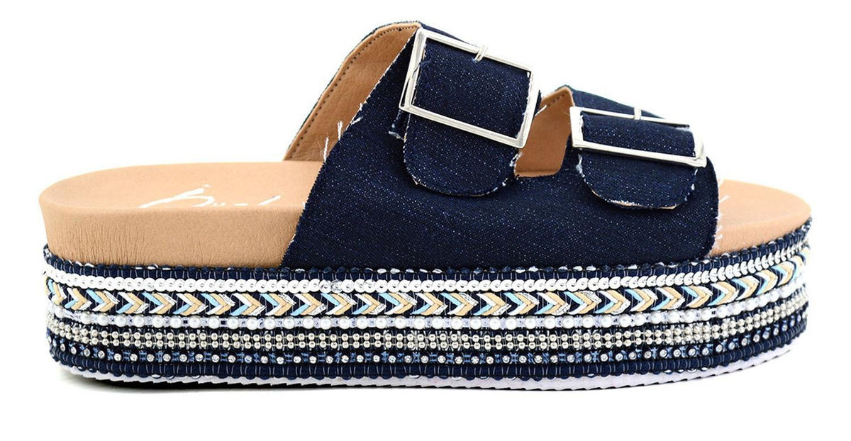 Sandalias Gosh Para Mujer 1256r-02 Azul Marino [gos741], foto 1 de 6