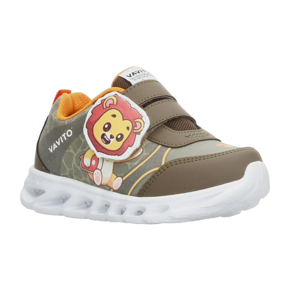 Tenis Vavito Niño Verde León Luz Led Casual Infantil T15-18, foto 2 de 10