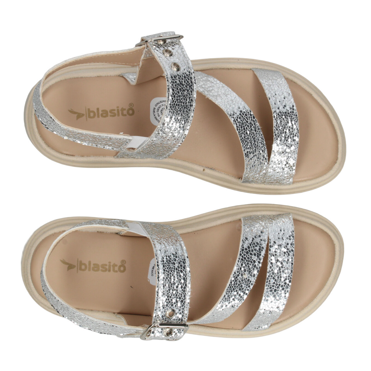 Sandalias Blasito Niña Plateado Casual Infantil T22-27, foto 10 de 10