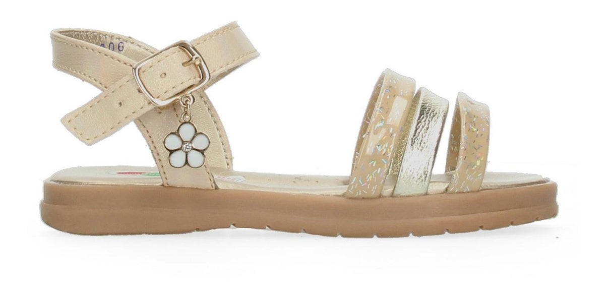 Sandalias Mini Burbujas Para Niña 14-520-s68 Dorado [mnb228], foto 2 de 10