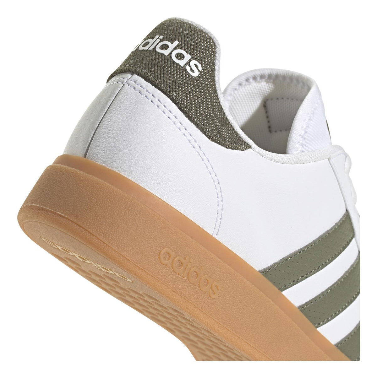 Tenis Blanco Hombre adidas Grand Court Base 2.0 Verde Casual Agujetas Ajustables Para Caballero, foto 6 de 10