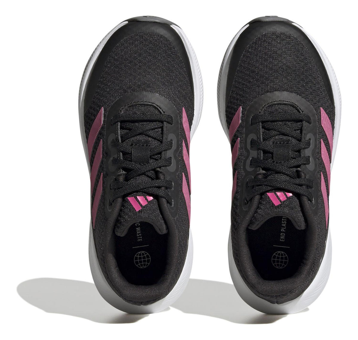 Tenis Para Correr Mujer Jr. Runfalcon 3.0 Negro Rosa Fucsia Original Sports Running Para Niña, foto 6 de 10