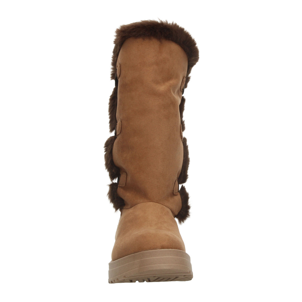 Bota Rojo Cereza Dama Café Invierno Larga Peluche Casual Mujer, foto 6 de 10