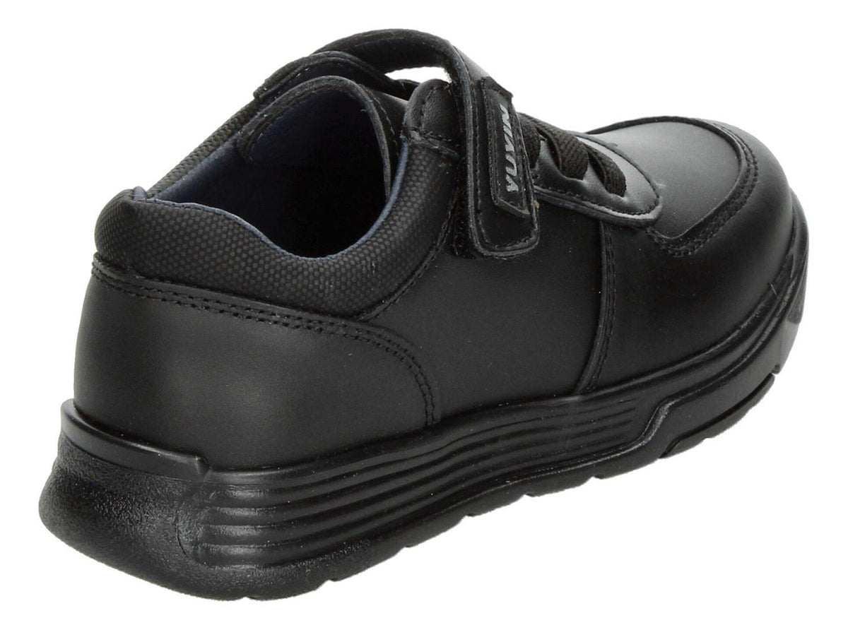Zapato Escolar Yuyin Negro Velcro Y Cintas Para Niño T15-22, foto 3 de 10