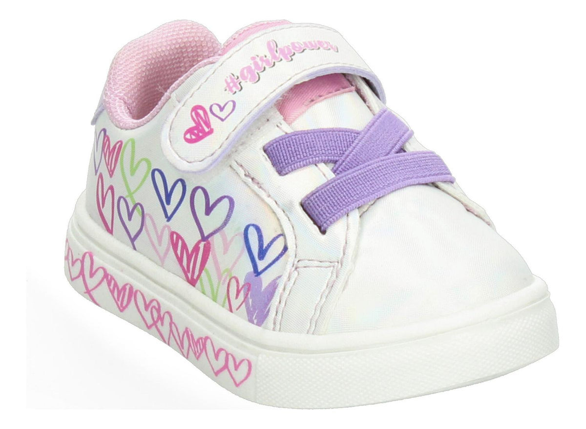 Tenis Tropicana Blanco Con Corazones Para Niña [tro1400], foto 2 de 7