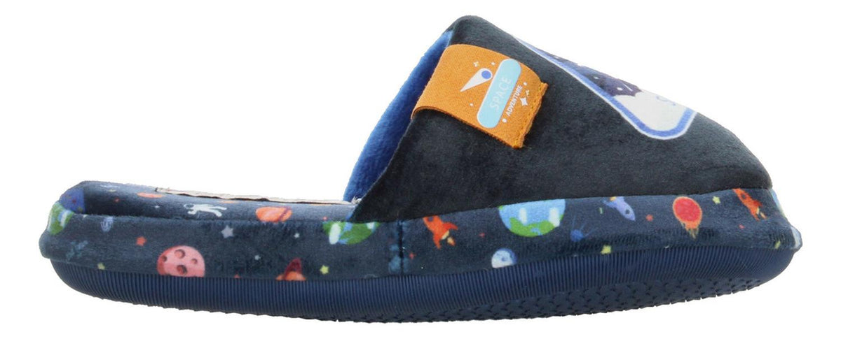 Pantuflas Wafiq Azul Marino Niño Afelpada Comoda Espacial, foto 3 de 10