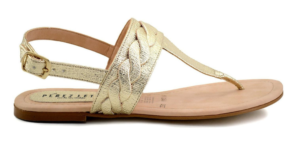 Sandalias Perez Lete Para Mujer 99016 Dorado [plt144], foto 1 de 6