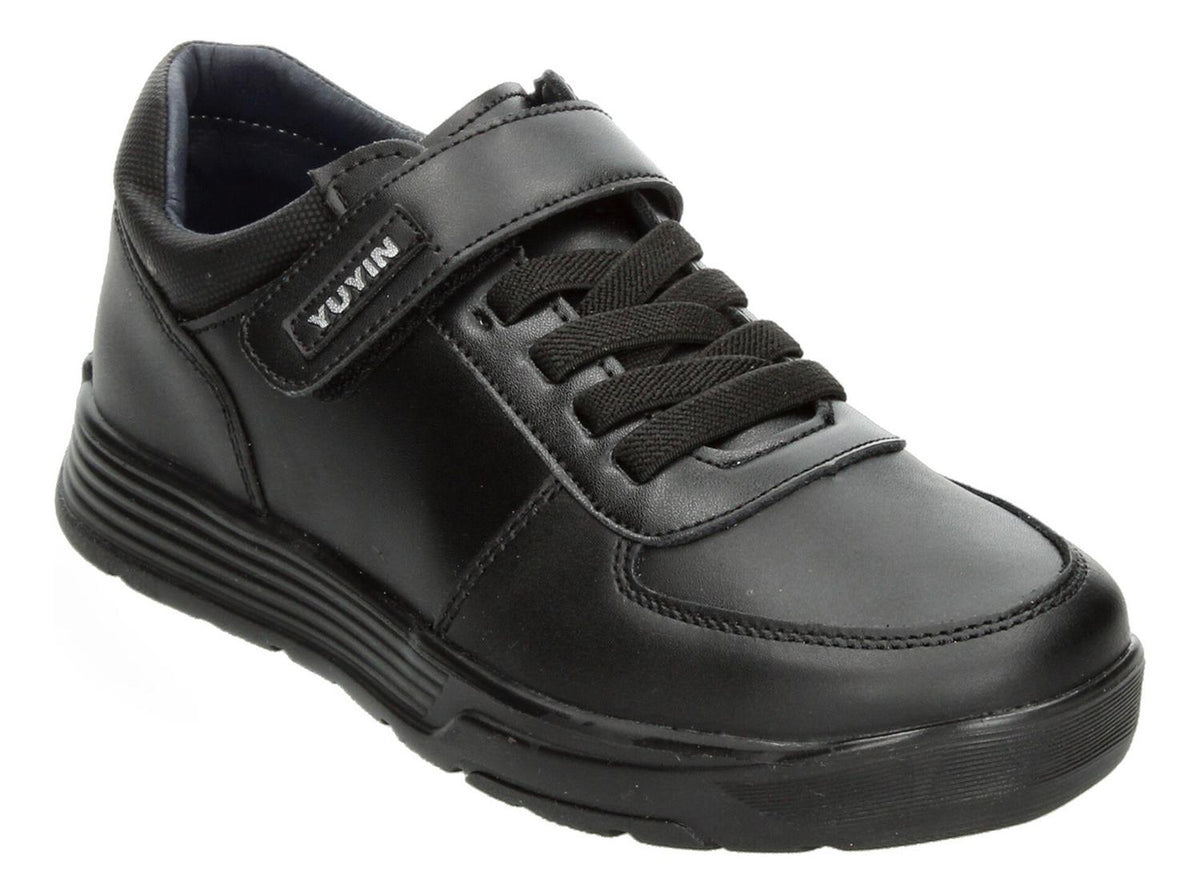 Zapato Escolar Yuyin Con Velcro Color Negro Niño T22-26, foto 4 de 10